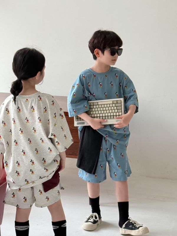 滿版米奇印花兩件式套裝 