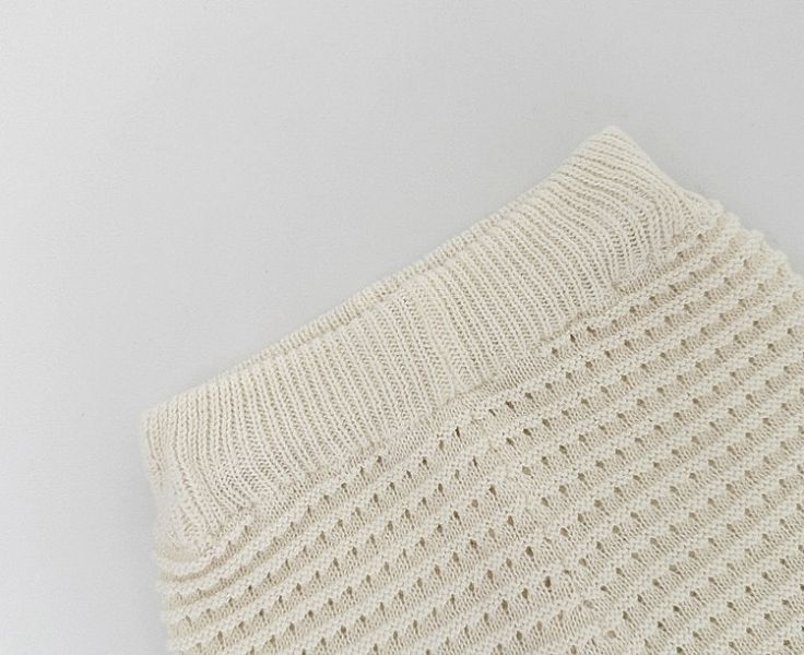 立體小花針織鏤空兩件套裝 