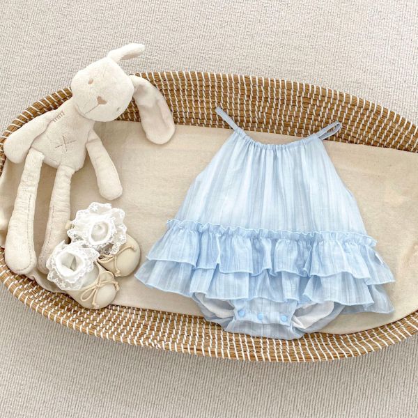 甜美糖果色細肩蛋糕包屁裙 