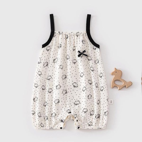 夏季純棉可愛滿印細肩連身裝(5款) 