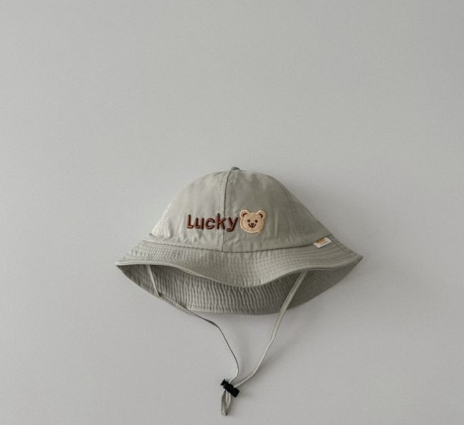 Lucky小熊透氣大帽沿漁夫盆帽 