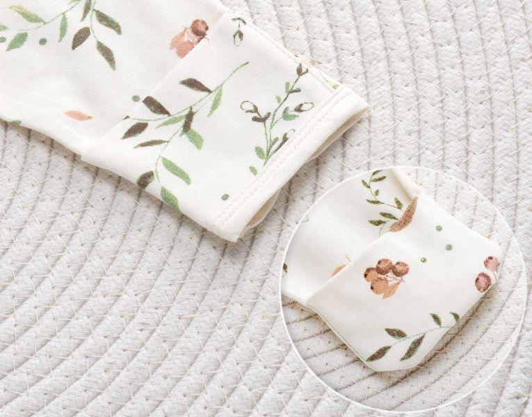 純棉兔子包手側開連身裝 