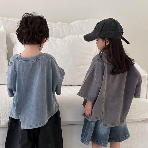 水洗刷舊款寬鬆上衣(4色) 