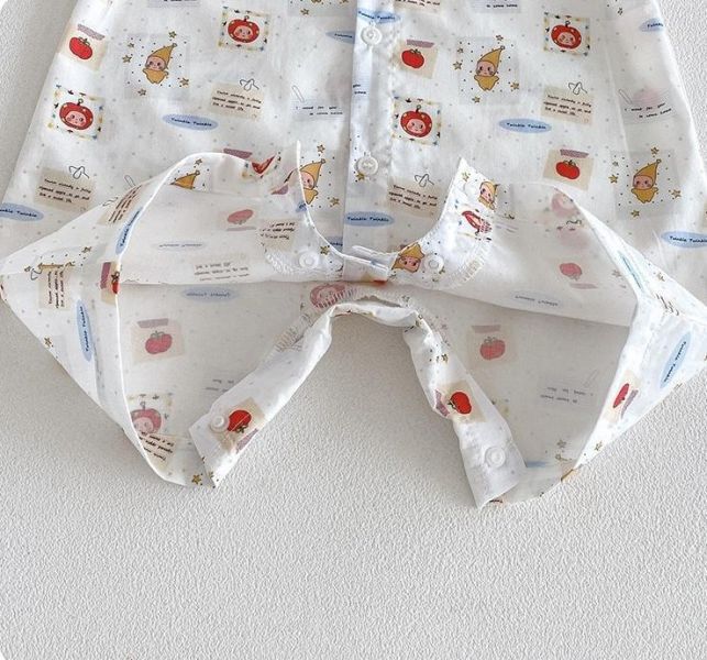 立體星星領帶襯衫連身裝 