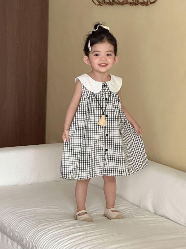 男女童格紋兩件式套裝/洋裝 