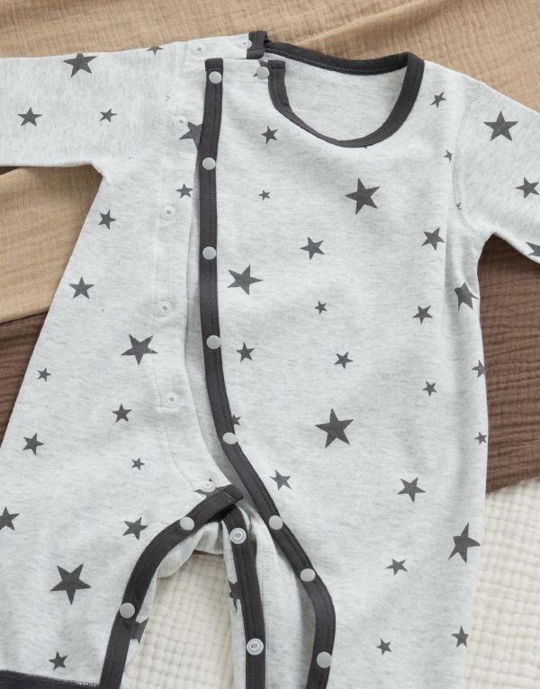 新生兒純棉星星四季連身裝 