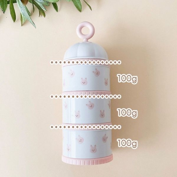 韓風超美三層外出奶粉盒 