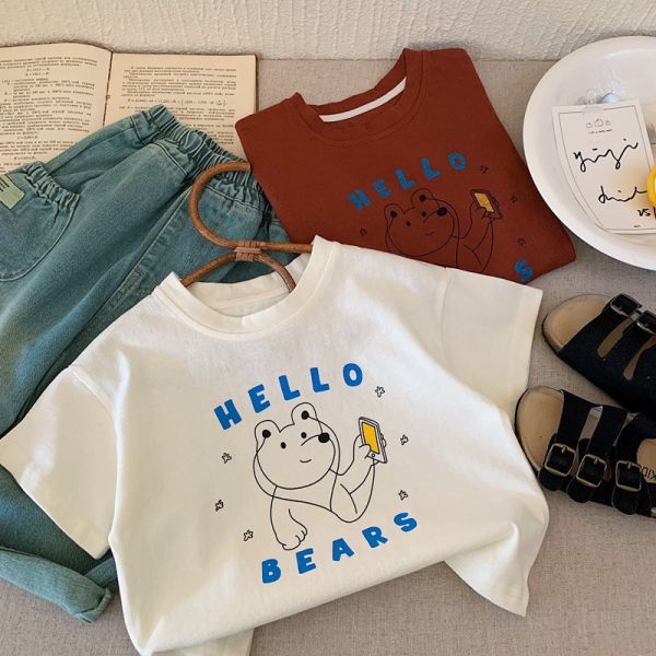 Hello bear純棉T恤上衣 