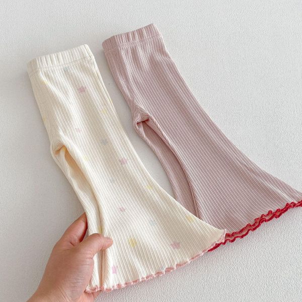 星星/素色滾邊喇叭垮 