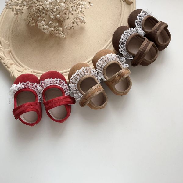 超萌蕾絲花邊平底瑪莉珍鞋 