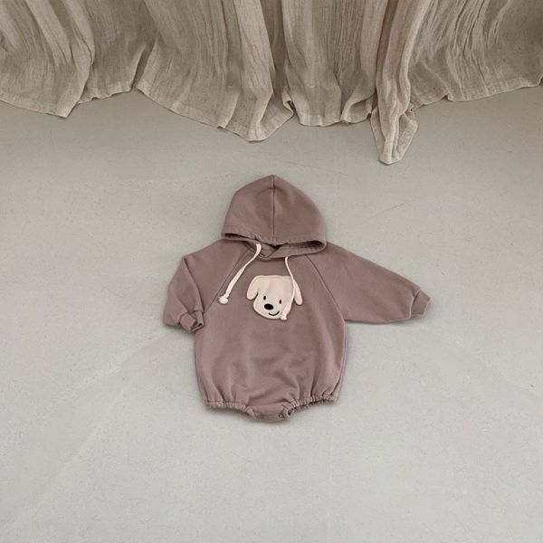 狗狗刺繡連帽包屁衣 