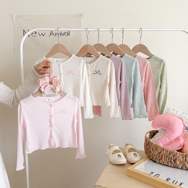 超薄款蝴蝶結防曬針織外套 