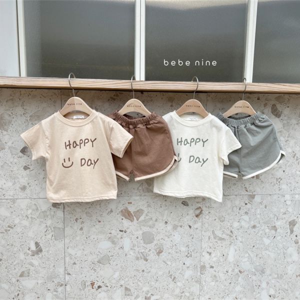 Happy day上衣+休閒短褲 