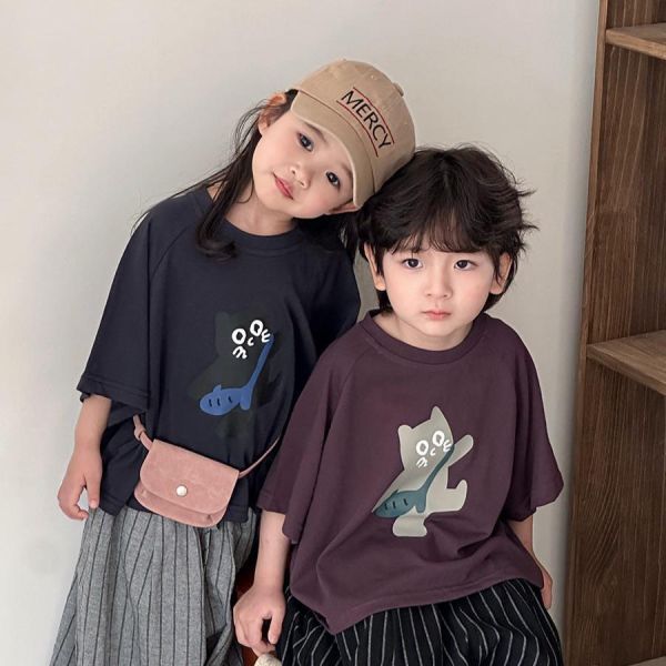 背包貓咪印花寬鬆上衣 