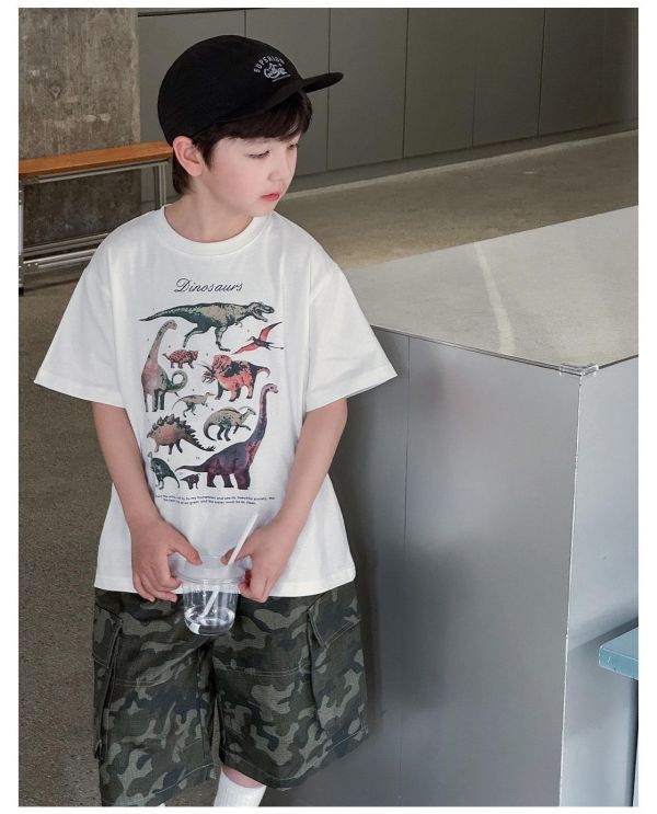 溫變色恐龍印花T恤上衣 