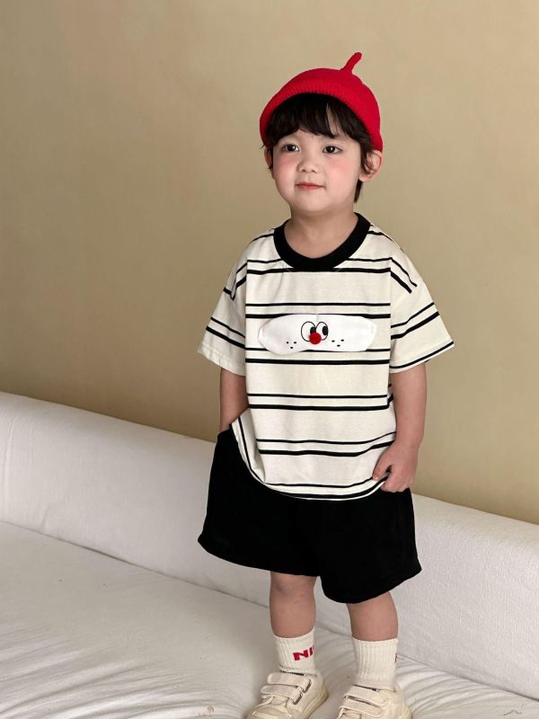 男女童條紋連身洋裝/套裝 