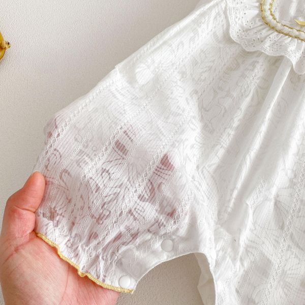 氣質方領蕾絲宮廷連身裝 