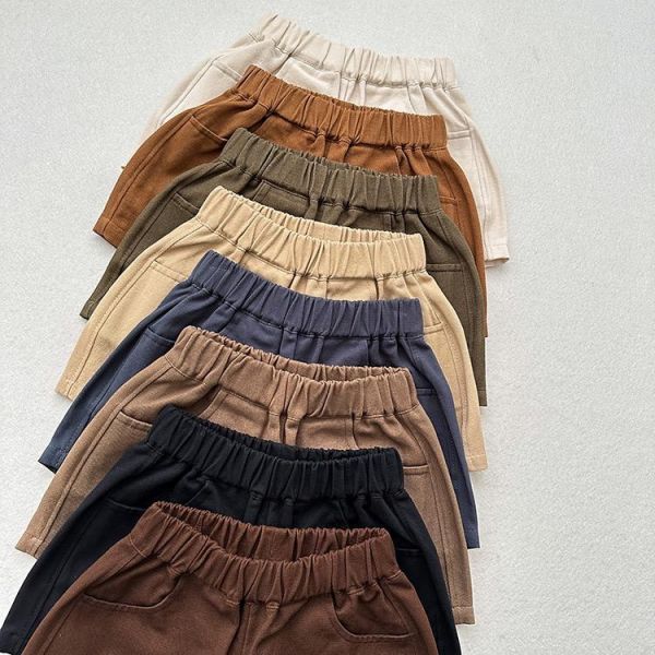 基礎百搭素色鬆緊休閒短褲 