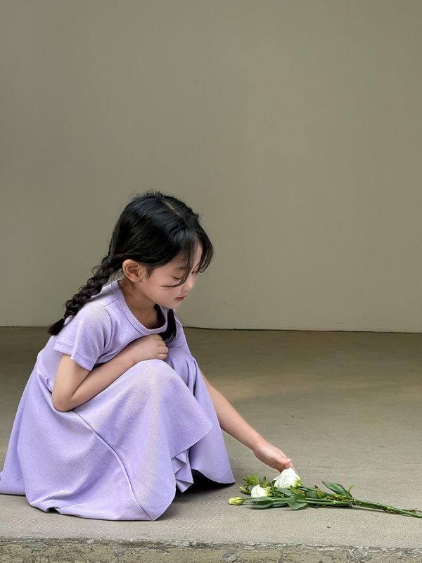 素色彈力針織大裙擺洋裝(4色) 