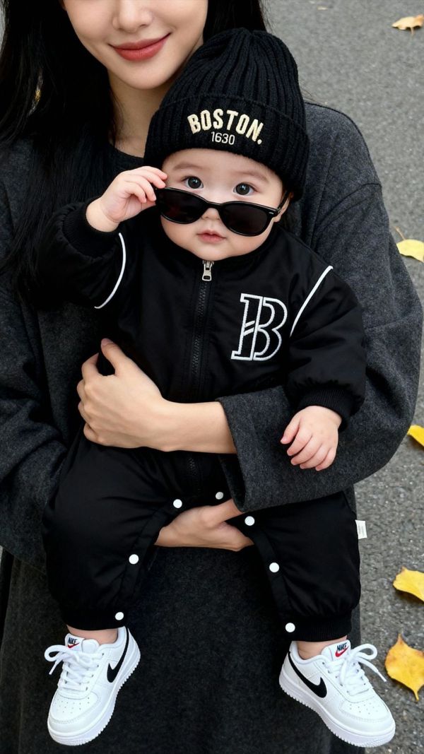 『現貨80cm』雙面兩穿帥氣字母拉鍊連身裝 