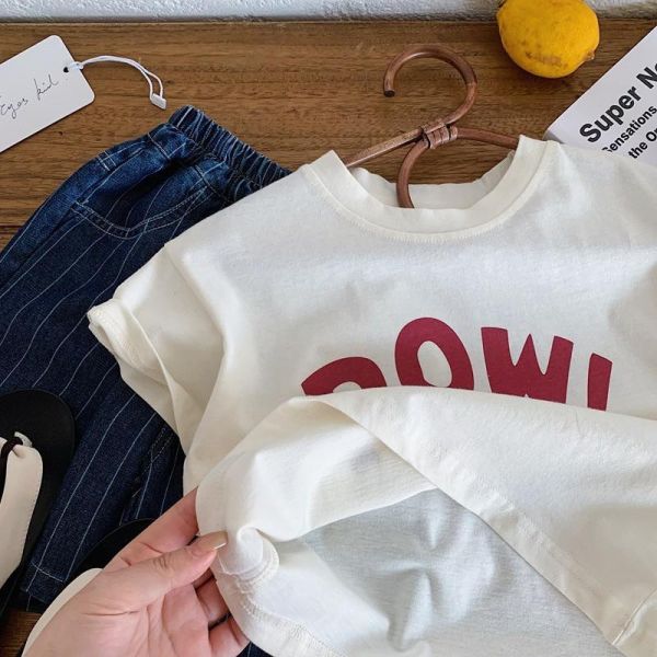 POW!字母印花素色上衣 