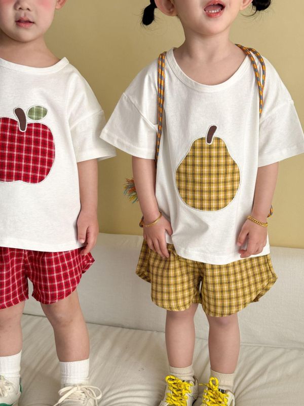 New新款水果格紋兩件式套裝(4色) 