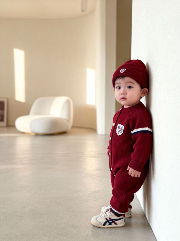 『現貨80cm』狗狗布標開釦連身裝+帽 