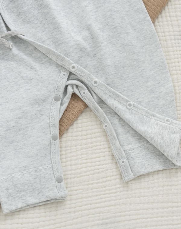 新生兒小馬貼布側開反包手連身裝 