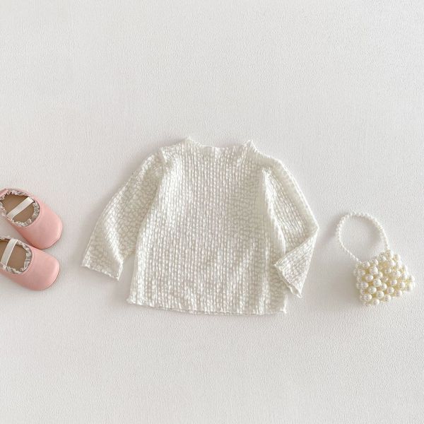 小香風壓紋打底衣/蝴蝶結網紗連身裙 