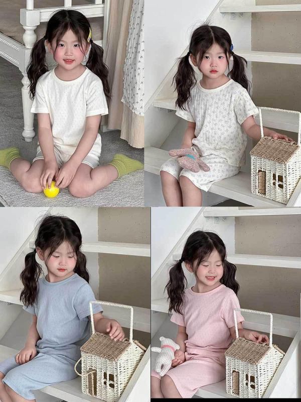 純棉彈力短袖微孔透氣居家套裝 