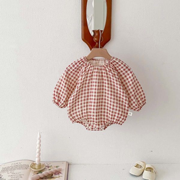 紗布棉鬆緊甜美包屁衣 