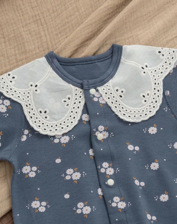 新生兒純棉小雛菊開釦連身裝 