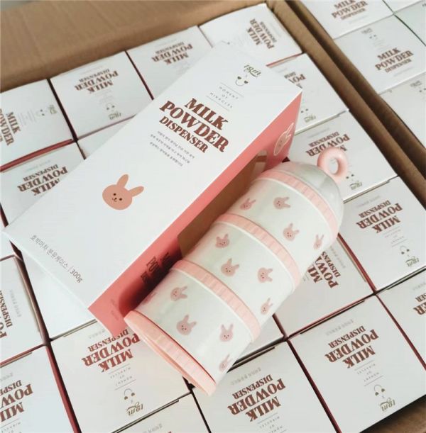 韓風超美三層外出奶粉盒 