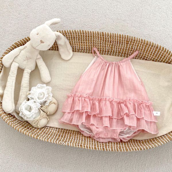 甜美糖果色細肩蛋糕包屁裙 