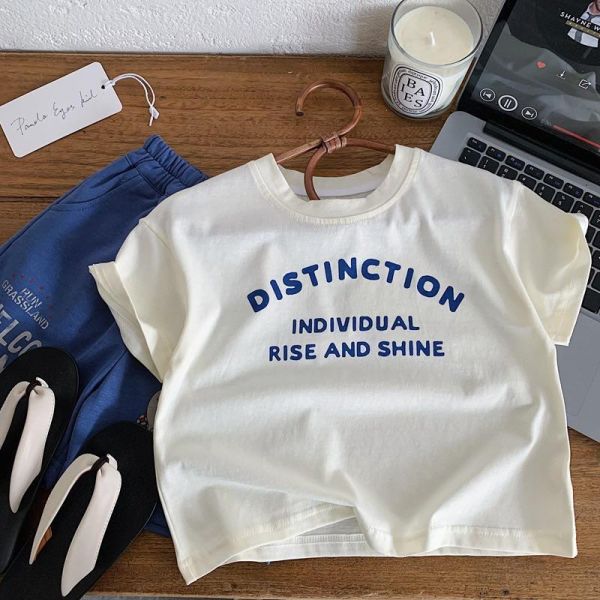 字母印花素色休閒上衣 