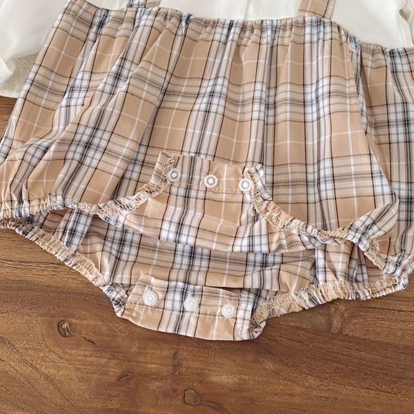 假兩件紳士寶寶包屁衣(含帽) 