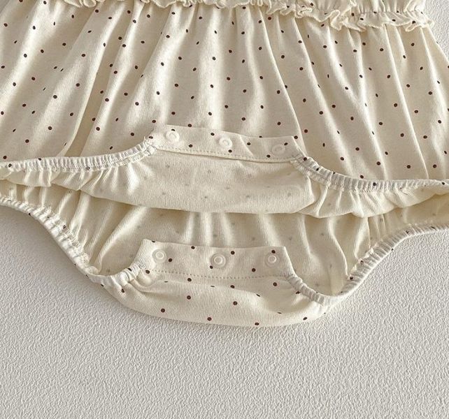 木耳邊貓咪點點包屁衣 