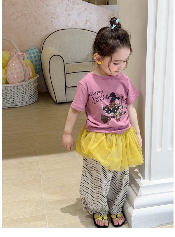 小魔女/小天使印花寬鬆上衣 