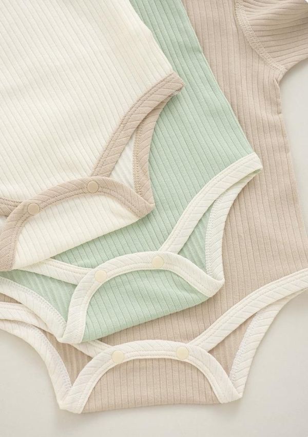 新生兒百搭螺紋極簡包屁衣系列(3色) 