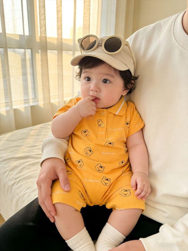 Boom!可愛印花翻領連身裝(2色) 