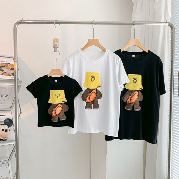 親子款立體刺繡小熊包屁衣/上衣 