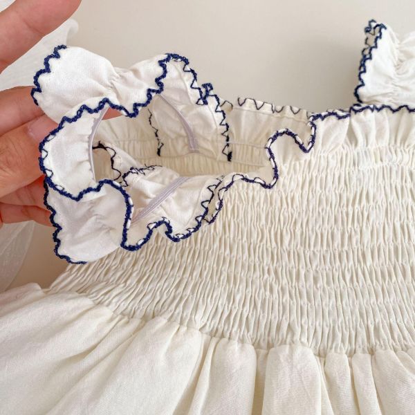 復古花朵刺繡古典包屁裙 