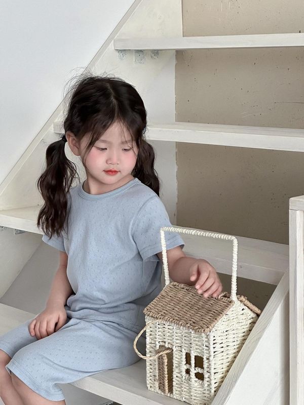 純棉彈力短袖微孔透氣居家套裝 