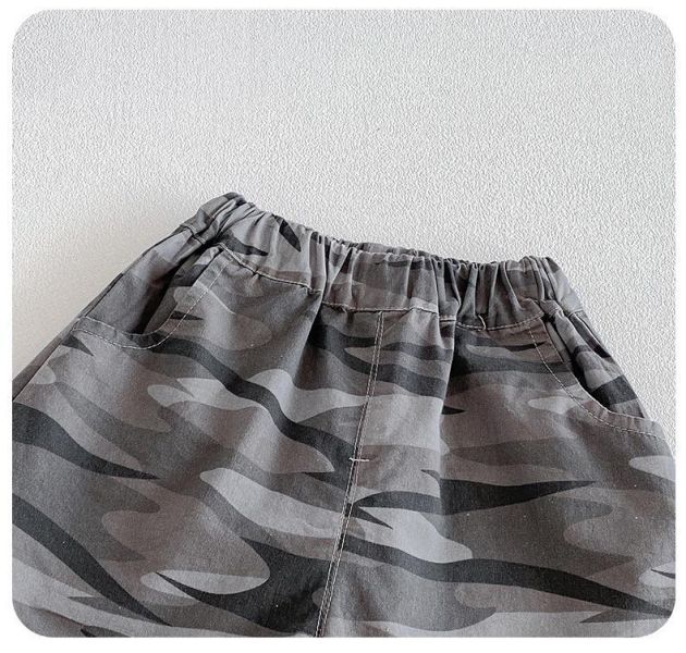 夏季迷彩撞色兩件式套裝 