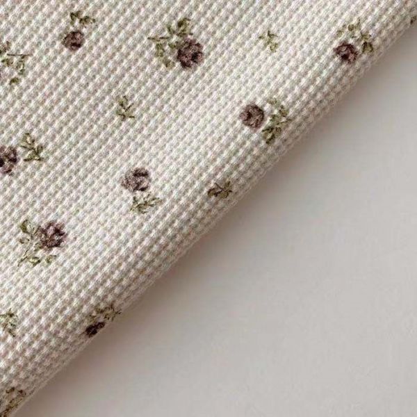 華夫格碎花/小熊圓領上衣 