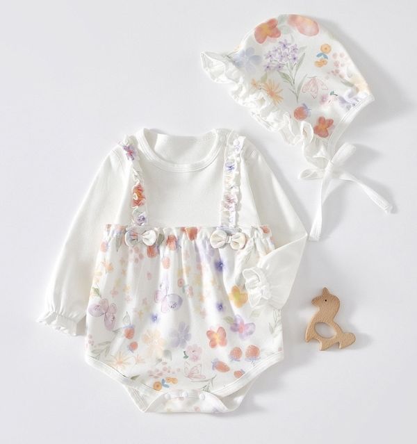 甜美蝴蝶假兩件包屁衣/連身裝/套裝 