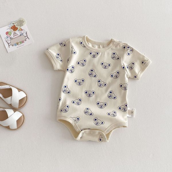 滿版達菲熊包屁衣/上衣/吊帶長褲 