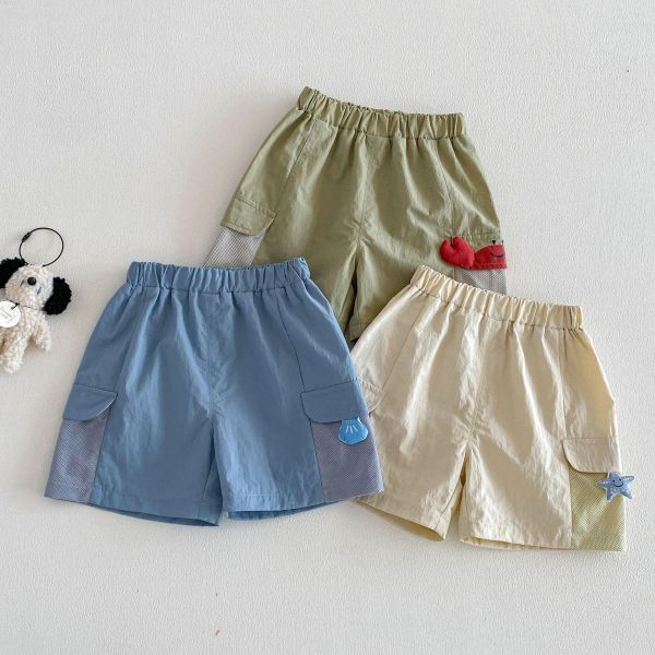 可愛海洋動物娃娃素色短褲 