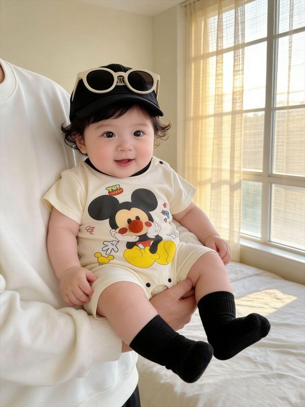 立體小紅鼻子米奇連身裝 