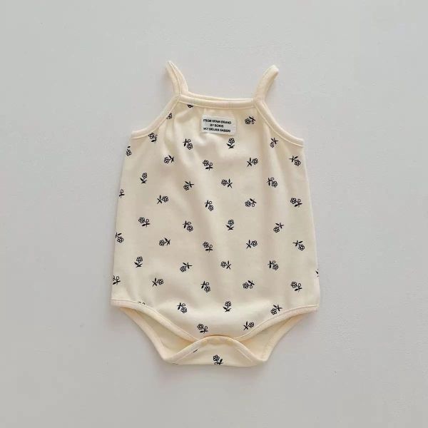 新版女寶細肩彈力棉質包屁衣 